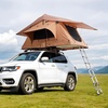 image:imageVEVOR Rooftop Tent Hard Shell 23 Person Roof Top Tent for Car SUV Truck Jeep Van Camping with Telescopic Ladder Thick Mattress amp LED LightBrown