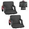 image:imageVEVOR Stadium Seat 6 Adjustable Angle Wide Bleacher Chair 29 Cushion Padded Stadium Seat with Armrest and Back Support Stadiums Chair with Hook Cupholder for Picnics Beach Sports and Gaming25 inch2 Pcs