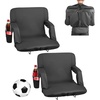 image:imageVEVOR Stadium Seat 6 Adjustable Angle Wide Bleacher Chair 29 Cushion Padded Stadium Seat with Armrest and Back Support Stadiums Chair with Hook Cupholder for Picnics Beach Sports and Gaming23 inch2 Pcs