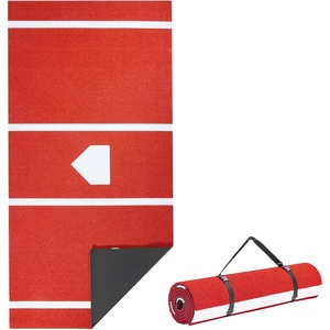 image:imageVEVOR 12x610x38 Upgraded BaseballSoftball Batting Mat with Home Plate  15MM Thicken AntiFade Turf amp AntiSlip Foam Backing Portable Hitting Trainer for CageIndoorOutdoor PracticeRed