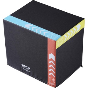 image:imageVEVOR 3 in 1 Plyometric Jump Box Cotton Plyo Box Platform amp Jumping Agility Box AntiSlip Fitness Exercise Step Up Box for Home Gym Training Conditioning Strength Training Multiple Sizes Black16x14x12
