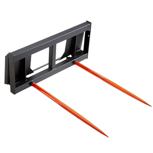 image:imageVEVOR 49 Hay Spear Bale Spears 3000lbs Loading Capacity Skid Steer Loader Tractor Attachment 2pcs Spears Quick Attach Spike Forks49 Horizontal Assembly