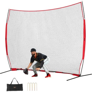 image:imageVEVOR 7X7ft12X9ft16X10ft20x10ft Barricade Backstop Net Ball Sports Barrier Netting Portable Practice Net for Baseball Softball Lacrosse Hockey Basketball Equipment Training Net12 x 9 Ft