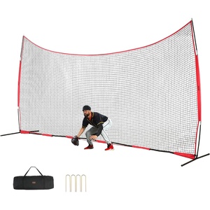 image:imageVEVOR 7X7ft12X9ft16X10ft20x10ft Barricade Backstop Net Ball Sports Barrier Netting Portable Practice Net for Baseball Softball Lacrosse Hockey Basketball Equipment Training Net20 x 10 Ft