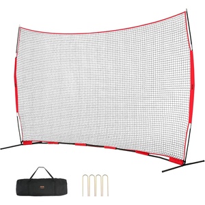 image:imageVEVOR 7X7ft12X9ft16X10ft20x10ft Barricade Backstop Net Ball Sports Barrier Netting Portable Practice Net for Baseball Softball Lacrosse Hockey Basketball Equipment Training Net16 x 10 Ft