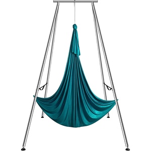 image:imageVEVOR Adjustable Yoga Aerial Rig Aerial Silk Stands with Height Adjustable 511FT Portable Stainless Steel Rigamp Aluminum Frame Legs Fit with HoopsLyraSilksHammockGreen