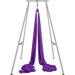image:imageVEVOR Aerial Yoga Frame amp Hammock 55115 lbs Load Capacity 968 ft Height Professional Training Swing Stand Comes with 131 Yards Aerial Hammock Yoga Rig for Indoor Outdoor PurpleBluePurple