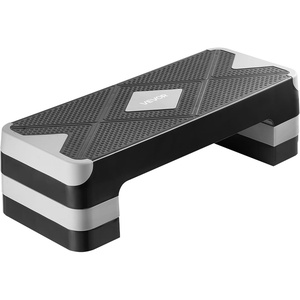 image:imageVEVOR Aerobic Exercise Step Platform 28Inch Workout Aerobic Stepper Height Adjustable Fitness Training Step Deck Trainer with 4 Risers NonSlip Surface Bench for Home Gym Cardio StrengthGray