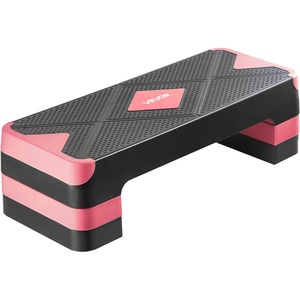 image:imageVEVOR Aerobic Exercise Step Platform 28Inch Workout Aerobic Stepper Height Adjustable Fitness Training Step Deck Trainer with 4 Risers NonSlip Surface Bench for Home Gym Cardio StrengthRed