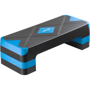 image:imageVEVOR Aerobic Exercise Step Platform 28Inch Workout Aerobic Stepper Height Adjustable Fitness Training Step Deck Trainer with 4 Risers NonSlip Surface Bench for Home Gym Cardio StrengthBlue
