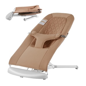 image:imageVEVOR Baby Bouncer Folding Bouncer Seat for Babies 09 Months Newborn Bouncer Chair with 2 Reclining Angles amp 3Point Harness Portable Infant Rocker with Carrying Bag for Indoors Outdoors CamelCamel