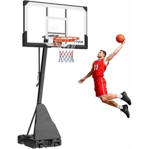image:imageVEVOR Basketball Hoop Basketball Hoop 44 48 50 54 Inchs PC Backboard 4410FT Height Adjustable Basketball Portable Hoopamp Goal IndoorOutdoor Classic Basketball Court Teen Adult School ParkBlack Quickly Adjust 54in