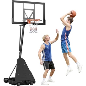 image:imageVEVOR Basketball Hoop Basketball Hoop 44 48 50 54 Inchs PC Backboard 4410FT Height Adjustable Basketball Portable Hoopamp Goal IndoorOutdoor Classic Basketball Court Teen Adult School ParkBlack Quickly Adjust 50in