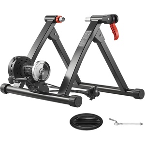 image:imageVEVOR Bike Trainer 6 Level Resistance 2629 in amp 700C Wheels Foldable Magnetic Bicycle Stationary Stand for Indoor Exercise Riding with Quick Release Skewer amp Front Wheel Riser Block for Road Bikes