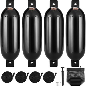 image:imageVEVOR Boat Fenders 55 x 20 Boat Bumpers for Docking Inflatable Ribbed Fender with Center Holes Marine Boat Dock Fender Bumper with Air Pump85 x 26