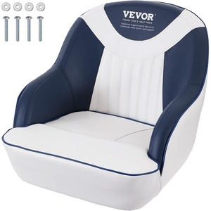 image:imageVEVOR Captain Bucket Seat 1Pack Boat Captain Chair with Thickened Sponge Padding amp Curved Armrest Pontoon Boat Seat for Fishing Boat Sightseeing Boat Speedboat Canoe