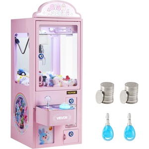 image:imageVEVOR Claw Crane Machine MediumSized Arcade Game Machine with Light amp Sound Adjustable Steel Claws Precise Toy Candy Grabber Prize Dispenser Vending Toy for Commercial Home Parties Cinema PinkPink