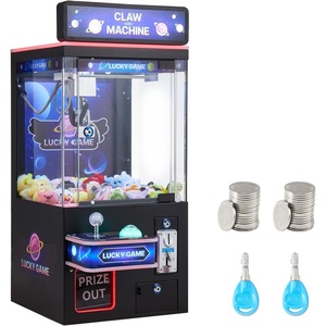 image:imageVEVOR Claw Crane Machine MediumSized Arcade Game Machine with Light amp Sound Adjustable Steel Claws Precise Toy Candy Grabber Prize Dispenser Vending Toy for Commercial Home Parties Cinema PinkPurple