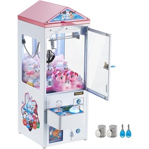 image:imageVEVOR Claw Crane Machine MediumSized Arcade Game Machine with Light amp Sound Adjustable Steel Claws Precise Toy Candy Grabber Prize Dispenser Vending Toy for Commercial Home Parties Cinema PinkWhite