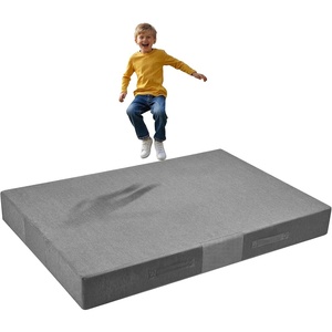 image:imageVEVOR Crash Pad for Kids Sensory with Foam Blocks and Washable Cover Large Soft Foam Landing Zone Giant Pillow Mat Sensory Room Equipment for Children Jumping Relaxing amp Play 5x45ft5x5ftGray