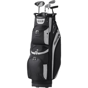 image:imageVEVOR Golf Cart Bag with 14 Way Organizer Divider Top Premium Cart Bag with Stand Durable Golf Bags with Handles amp Dust Cover amp Detachable Dual Strap for Men amp WomenBlackLight gray