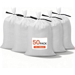 image:imageVEVOR Heavy Duty Sand Bags 100 Pack 16 x 26 Empty Sandbags for Flooding with Tie Strings Woven Polypropylene Sand Bag with 1600 Hours of UV Protection 50Lbs Capacity50 PACK