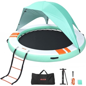 image:imageVEVOR Inflatable Floating Dock Inflatable Dock Platform NonSlip Water Air Mat with Portable Carrying Bag and Detachable Ladder Floating Water Platform Island Raft for Pool Beach OceanWhite  Blue  Orange