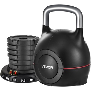 image:imageVEVOR Kettlebell Adjustable Kettlebell with 7 Weight Levels DieCast Aluminum and ABS Material for Grip Strength Training Fullbody Workout amp CrossTraining