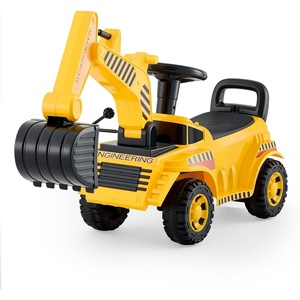 image:imageVEVOR Ride On Toddler Car Push Car for Toddler 19 to 36 Months Excavator Digger Toy with Helmet amp Music 55 lbs Load Capacity FoottoFloor Walker for Kids YellowExcavator