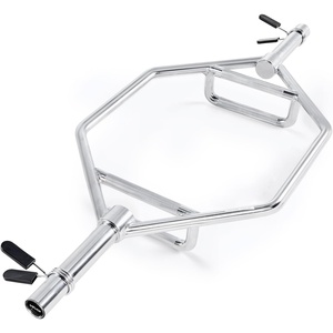 image:imageVEVOR Trap Bar Hex Bar 2Inch Hex Barbell 800 LBS Capacity Shrug Bars with Knurled Grips Weightlifting and Strength Training Equipment Home Gym for Squats Deadlifts Shoulder PressesSilver