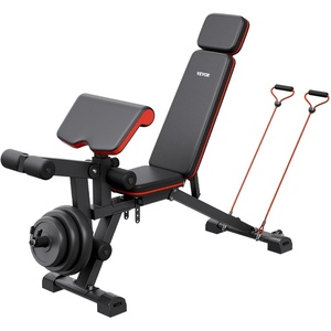 image:imageVEVOR Weight Bench 800lbs660lbs Adjustable Weight Bench Press for Full Body Workout Exercise Situp Bench for Home Gym Strength Training Multiple Functions Fast AdjustmentBlack
