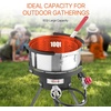 image:imageVEVOR 10 Qt Fish and Wing Fryer Aluminum Propane Fish Fryer Kit Outdoor Deep Fryer Seafood Pot with Thermometer Strainer Basket and 54000 BTUs Propane Burners for Outdoor and Backyard Cooking10qt
