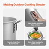 image:imageVEVOR 10 Qt Fish and Wing Fryer Aluminum Propane Fish Fryer Kit Outdoor Deep Fryer Seafood Pot with Thermometer Strainer Basket and 54000 BTUs Propane Burners for Outdoor and Backyard Cooking60qt