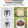 image:imageVEVOR 10 Qt Fish and Wing Fryer Aluminum Propane Fish Fryer Kit Outdoor Deep Fryer Seafood Pot with Thermometer Strainer Basket and 54000 BTUs Propane Burners for Outdoor and Backyard Cooking30qt  10qt