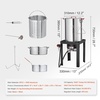 image:imageVEVOR 10 Qt Fish and Wing Fryer Aluminum Propane Fish Fryer Kit Outdoor Deep Fryer Seafood Pot with Thermometer Strainer Basket and 54000 BTUs Propane Burners for Outdoor and Backyard Cooking30qt  10qt
