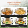 image:imageVEVOR 10 Qt Fish and Wing Fryer Aluminum Propane Fish Fryer Kit Outdoor Deep Fryer Seafood Pot with Thermometer Strainer Basket and 54000 BTUs Propane Burners for Outdoor and Backyard Cooking10qt