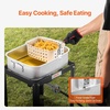 image:imageVEVOR 10 Qt Fish and Wing Fryer Aluminum Propane Fish Fryer Kit Outdoor Deep Fryer Seafood Pot with Thermometer Strainer Basket and 54000 BTUs Propane Burners for Outdoor and Backyard Cooking18qt