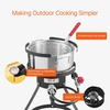 image:imageVEVOR 10 Qt Fish and Wing Fryer Aluminum Propane Fish Fryer Kit Outdoor Deep Fryer Seafood Pot with Thermometer Strainer Basket and 54000 BTUs Propane Burners for Outdoor and Backyard Cooking10qt
