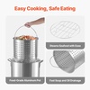 image:imageVEVOR 10 Qt Fish and Wing Fryer Aluminum Propane Fish Fryer Kit Outdoor Deep Fryer Seafood Pot with Thermometer Strainer Basket and 54000 BTUs Propane Burners for Outdoor and Backyard Cooking100qt