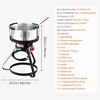 image:imageVEVOR 10 Qt Fish and Wing Fryer Aluminum Propane Fish Fryer Kit Outdoor Deep Fryer Seafood Pot with Thermometer Strainer Basket and 54000 BTUs Propane Burners for Outdoor and Backyard Cooking10qt