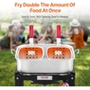 image:imageVEVOR 10 Qt Fish and Wing Fryer Aluminum Propane Fish Fryer Kit Outdoor Deep Fryer Seafood Pot with Thermometer Strainer Basket and 54000 BTUs Propane Burners for Outdoor and Backyard Cooking18qt