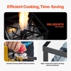 image:imageVEVOR 10 Qt Fish and Wing Fryer Aluminum Propane Fish Fryer Kit Outdoor Deep Fryer Seafood Pot with Thermometer Strainer Basket and 54000 BTUs Propane Burners for Outdoor and Backyard Cooking60qt