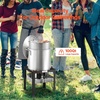 image:imageVEVOR 10 Qt Fish and Wing Fryer Aluminum Propane Fish Fryer Kit Outdoor Deep Fryer Seafood Pot with Thermometer Strainer Basket and 54000 BTUs Propane Burners for Outdoor and Backyard Cooking100qt