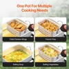 image:imageVEVOR 10 Qt Fish and Wing Fryer Aluminum Propane Fish Fryer Kit Outdoor Deep Fryer Seafood Pot with Thermometer Strainer Basket and 54000 BTUs Propane Burners for Outdoor and Backyard Cooking18qt
