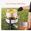 image:imageVEVOR 10 Qt Fish and Wing Fryer Aluminum Propane Fish Fryer Kit Outdoor Deep Fryer Seafood Pot with Thermometer Strainer Basket and 54000 BTUs Propane Burners for Outdoor and Backyard Cooking10qt