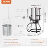 image:imageVEVOR 10 Qt Fish and Wing Fryer Aluminum Propane Fish Fryer Kit Outdoor Deep Fryer Seafood Pot with Thermometer Strainer Basket and 54000 BTUs Propane Burners for Outdoor and Backyard Cooking30qt