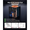 image:imageVEVOR 14710 BTU Heat Pump for Above Ground Pool Electric Pool Heater with Heating amp Cooling Dual Mode Max COP 513 Smart Inverter Compressor Low Noise GFCI Protection for up to 3962 Gal SwimmingTop Air Outlet 27000 Gallons