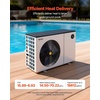image:imageVEVOR 14710 BTU Heat Pump for Above Ground Pool Electric Pool Heater with Heating amp Cooling Dual Mode Max COP 513 Smart Inverter Compressor Low Noise GFCI Protection for up to 3962 Gal Swimming19000 Gallons