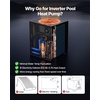 image:imageVEVOR 14710 BTU Heat Pump for Above Ground Pool Electric Pool Heater with Heating amp Cooling Dual Mode Max COP 513 Smart Inverter Compressor Low Noise GFCI Protection for up to 3962 Gal SwimmingTop Air Outlet 22000 Gallons