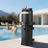 image:imageVEVOR 2026 Pro Pool Cartridge Filter System 100 SqFt Pool Filter for Inground amp Above Ground Pools Compatible WPumps 12HP1HP  Up to 6142 GPH Max Flow Pool Filters for Pools Up to 23775 GallonsCartridge Tank  Element